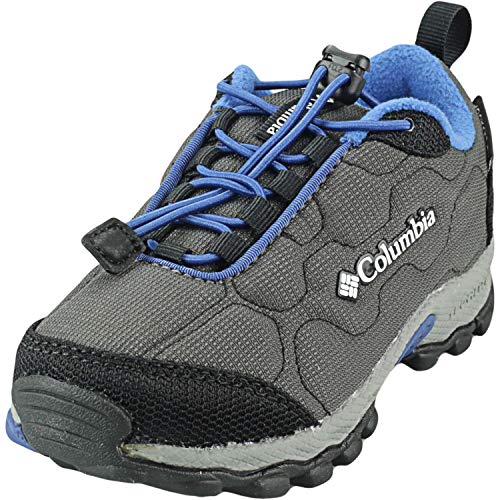 Columbia FIRECAMP SLEDDER 3 Zapatos multideporte impermeables para niños, Gris(Dark Grey, Royal), 29 EU