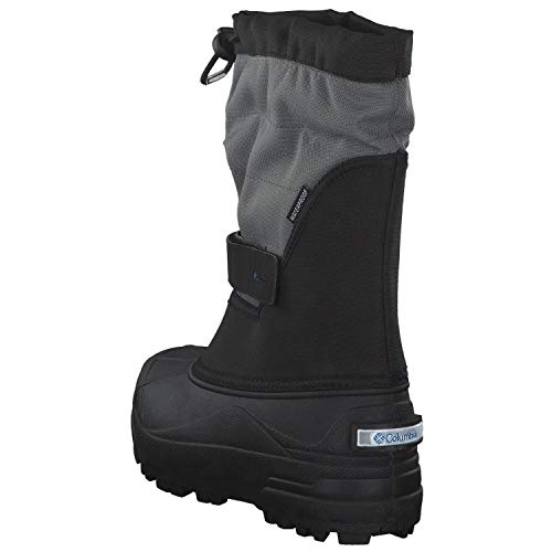 Columbia Powderbug Plus II Botas de nieve para niños, Negro(Black Hyper Blue), 32 EU