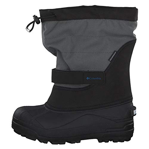 Columbia Powderbug Plus II Botas de nieve para niños, Negro(Black Hyper Blue), 32 EU
