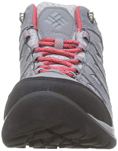Columbia Redmond V2 Mid, Botas de Senderismo Impermeables Mujer, Gris, Rojo (Steam, Daredevil), 38.5 EU