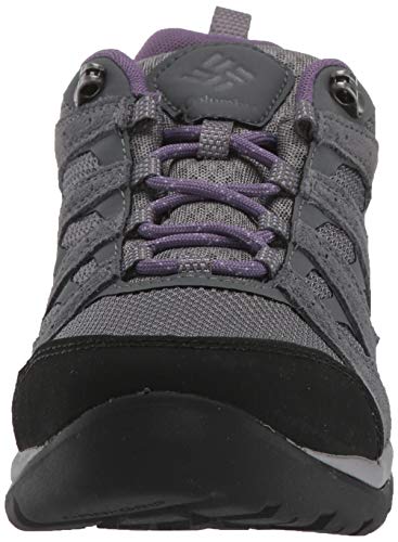 Columbia Redmond V2, Zapatillas de Senderismo Impermeables Mujer, Gris, Morado (Ti Grey Steel, Plum Purple), 36.5 EU