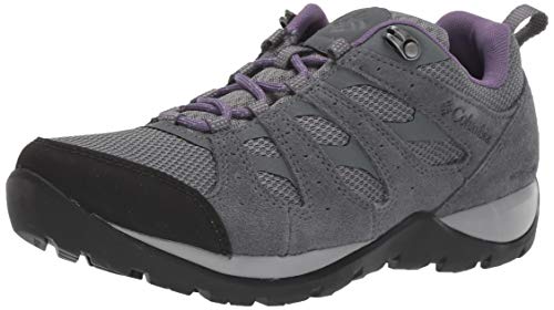 Columbia Redmond V2, Zapatillas de Senderismo Impermeables Mujer, Gris, Morado (Ti Grey Steel, Plum Purple), 36.5 EU