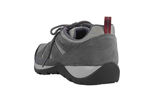 Columbia Redmond V2, Zapatos de Senderismo Impermeables Hombre, Gris, Rojo (Monument, Red Jasper), 43 EU