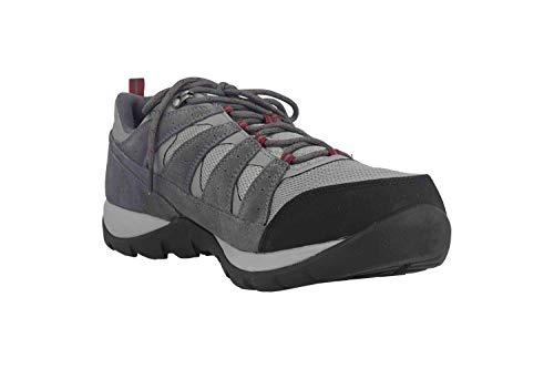 Columbia Redmond V2, Zapatos de Senderismo Impermeables Hombre, Gris, Rojo (Monument, Red Jasper), 43 EU