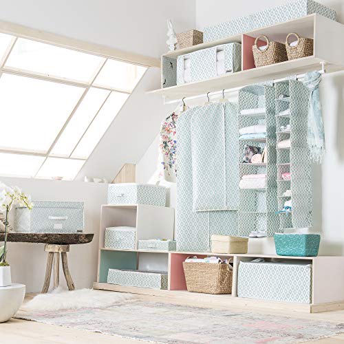 Compactor Bolsa de almacenamiento de zapatos, Gama Daman, Color verde agua, Tamaño 76 x 60 x 15 cm, Capacidad para 12 pares, Ventana transparente, RAN7447