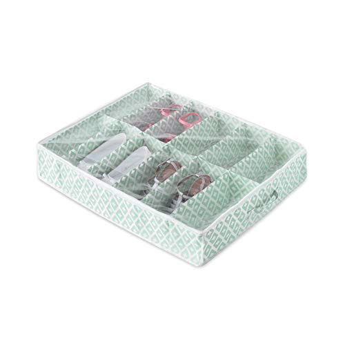 Compactor Bolsa de almacenamiento de zapatos, Gama Daman, Color verde agua, Tamaño 76 x 60 x 15 cm, Capacidad para 12 pares, Ventana transparente, RAN7447