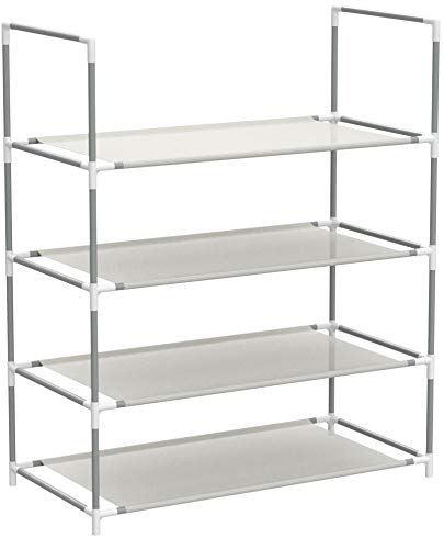 Compactor Zapatero 4 baldas, Modelo Salomé, Capacidad para 12 pares, Tamaño 58.5 x29 x 70.5 cm, Color gris, RAN6958