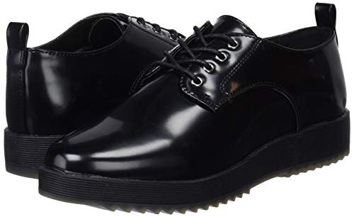 Conguitos Blucher Charol con Cordones, Zapatos Derby para Niñas, Negro (Negro 20), 33 EU