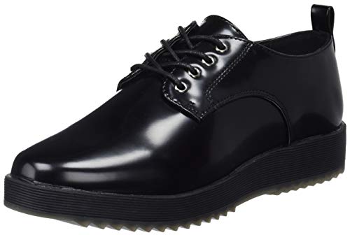 Conguitos Blucher Charol con Cordones, Zapatos Derby para Niñas, Negro (Negro 20), 33 EU