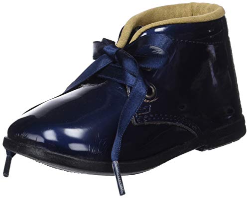 Conguitos Botín Charol con Cordones, Botas Slouch Unisex niño, Azul (Marino 2), 24 EU