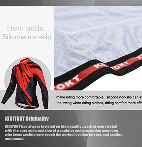 Conjunto De Jersey De Ciclismo Traje De Manga Larga De VellóN Ciclismo Deportes Sling CáLido Invierno Adecuado para Actividades De Ciclismo Al Aire Libre,H,XS(155-165cm)