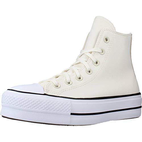 Converse Chuck Taylor All Star Lift Anodized Metals Hi Zapatillas Moda Mujeres Blanco/Beige - 39 - Zapatillas Altas Shoes