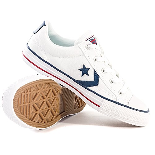Converse Lifestyle Star Player Ox, Zapatillas Hombre, Blanco White White Navy 111, 44 EU
