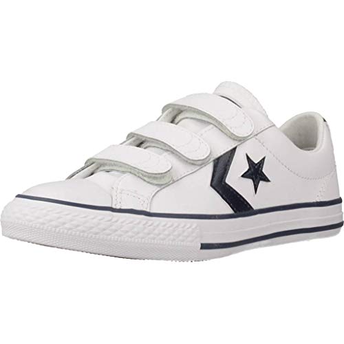 Converse Lifestyle Star Plyr 3V Ox, Zapatillas Unisex niño, Multicolor (White/Navy 111), 29 EU