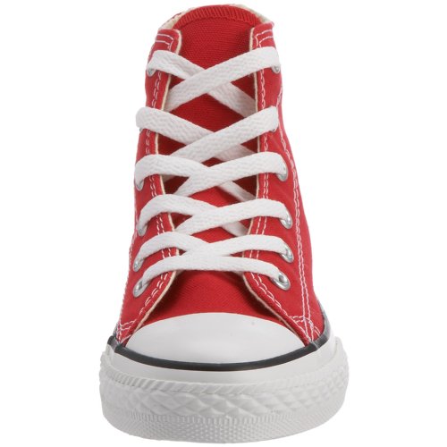 Converse Youths Chuck Taylor All Star Hi Zapatillas de tela, Unisex - Infantil, Rojo, 27