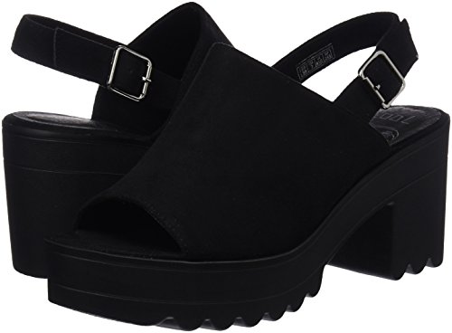 COOLWAY Alessa, Zapatos con Tacon y Correa de Tobillo Mujer, Negro (Black 000), 40 EU