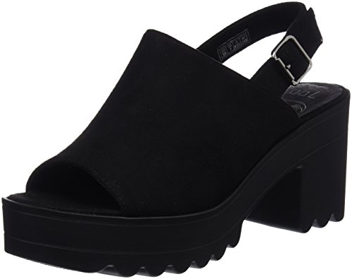 COOLWAY Alessa, Zapatos con Tacon y Correa de Tobillo Mujer, Negro (Black 000), 40 EU