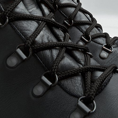 Cordones Redondos para Botas Miscly [3 Pares] Cordones Reforzados y Duraderos para Botas, Calzado de Seguridad y Zapatos de Senderismo - 5 mm Diámetro (114cm, Negro)