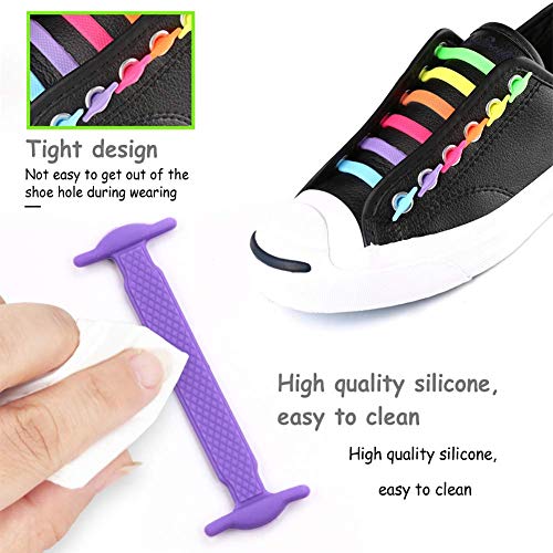 Cordones Sin Cordones,3 Pares Cordones de Silicona Cordones Elásticos para Niños y Adultos Botas de Deporte Zapatos Deportivos Negro Blanco Muticolor