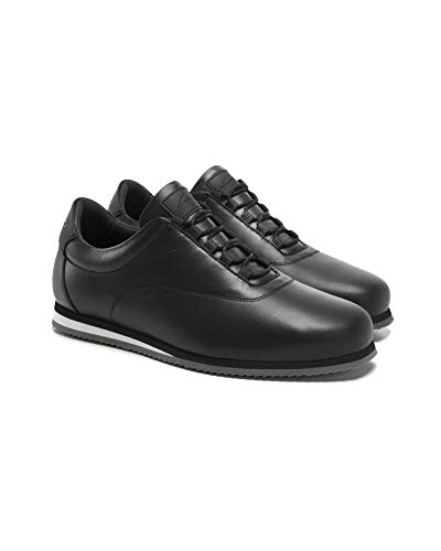 Crashers Zapato Casual para Mujer Black Leather (40 EU, Black)