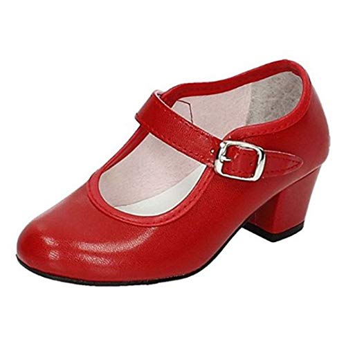 Creaciones PASOS DE BAILE 15 Zapatos Flamenca - Sintético para: NIÑA Color: Rojo Talla: 21
