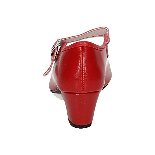 CREACIONES PASOS DE BAILE S.L. - Zapato - Carleti 15 Flamenca Rojo, Talla: 37