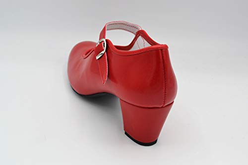 CREACIONES PASOS DE BAILE S.L. - Zapato - Carleti 15 Flamenca Rojo, Talla: 38