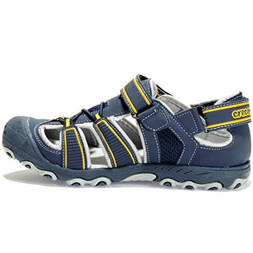 CRECENDO 1161(2) Sandalia Deportiva con Velcro y Puntera Protegida para Niño Marino Talla 34