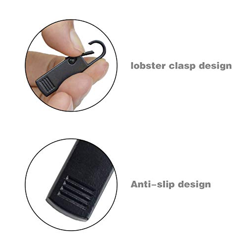 cremallera deslizadores, tirador de cremallera reemplazo, tirador para cremallera, zipper accessories para maletas botas de abrigo chaqueta mochilas, negro & plata (8pcs)