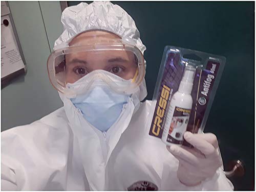 Cressi 60 ml, 4 Unidades Premium-Spray antivaho para máscaras de Buceo y Gafas de natación Unisex para Adultos, Trasparente, 4 Pack