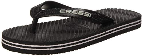 Cressi Beach Flip Flops Chanclas de Playa Unisex para Adultos, Negro (Schwarz), 43 EU