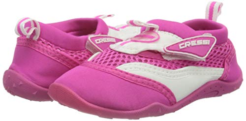 Cressi Coral Jr Zapatillas Chanclas, Unisex niños, Rosa/Blanco, 29