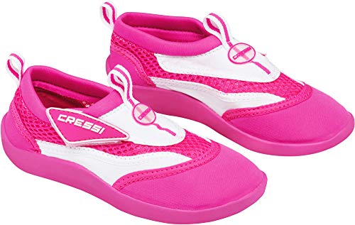 Cressi Coral Jr Zapatillas Chanclas, Unisex niños, Rosa/Blanco, 29