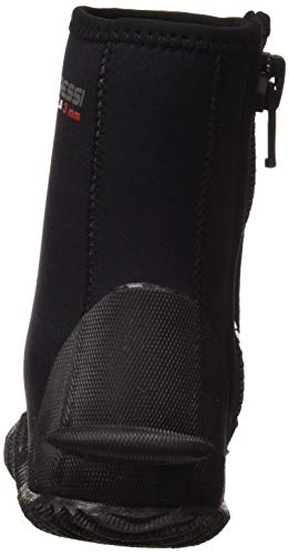 Cressi Isla Botas de Buceo con Suela y Cremallera, 3mm, Unisex Adulto, Negro (Black/Black), L