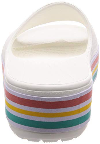 Crocs CB Platform BLD Color Slide U, Zapatos de Playa y Piscina Unisex Adulto, Blanco (White 100b), 41/42 EU
