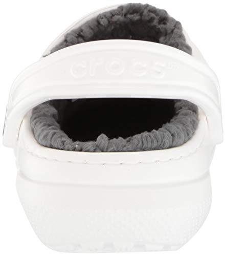 Crocs Classic Lined Clog, Zuecos Unisex, Blanco Gris, 48/49 EU