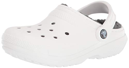 Crocs Classic Lined Clog, Zuecos Unisex, Blanco Gris, 48/49 EU