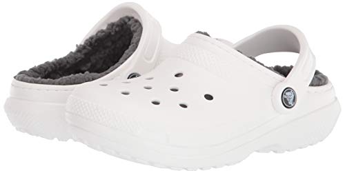 Crocs Classic Lined Clog, Zuecos Unisex, Blanco Gris, 48/49 EU