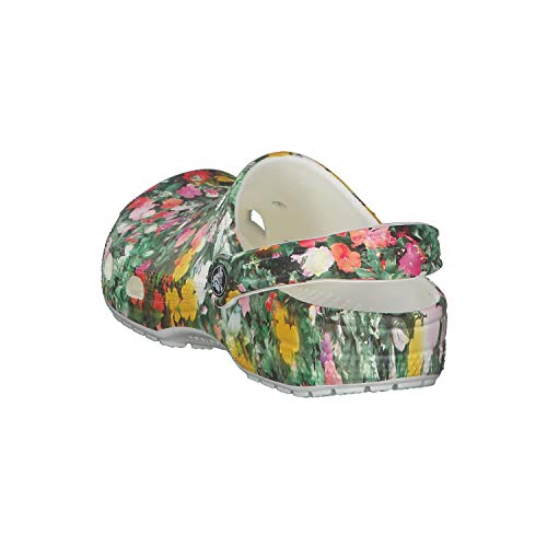 Crocs Classic Printed Floral Clog, Obstrucción Unisex Adulto, Blanco (White/Multi), 39-40