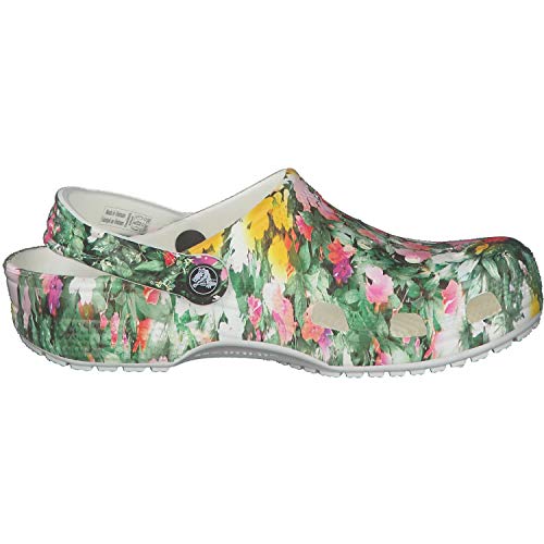 Crocs Classic Printed Floral Clog, Obstrucción Unisex Adulto, Blanco (White/Multi), 39-40