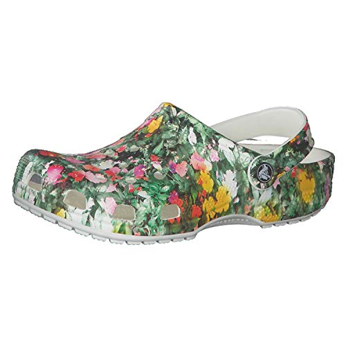 Crocs Classic Printed Floral Clog, Obstrucción Unisex Adulto, Blanco (White/Multi), 39-40