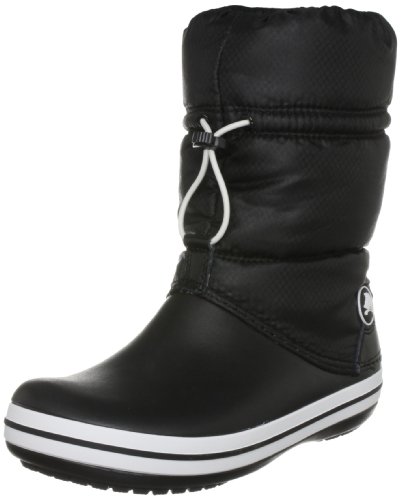 Crocs Crocband - Botas de invierno de media caña para mujer, color negro, talla 36