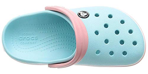 Crocs Crocband Clog K, Zuecos Unisex niños, Ice Blue/White, 23/24 EU