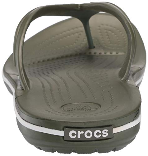 Crocs Crocband Flip, Unisex Adulto, Army Green/White, 37/38 EU