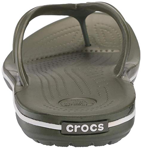 Crocs Crocband Flip, Unisex Adulto, Army Green/White, 43/44 EU