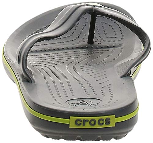 Crocs Crocband Flip, Unisex Adulto, Graphite/Volt Green, 41/42 EU