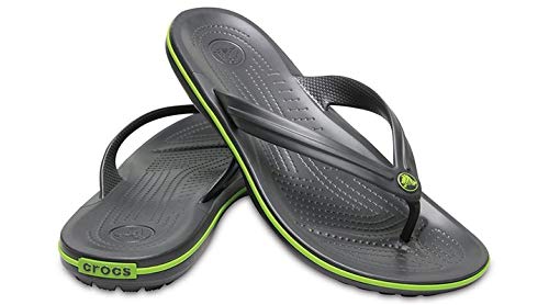 Crocs Crocband Flip, Unisex Adulto, Graphite/Volt Green, 41/42 EU