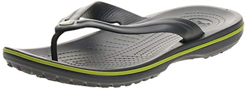 Crocs Crocband Flip, Unisex Adulto, Graphite/Volt Green, 41/42 EU