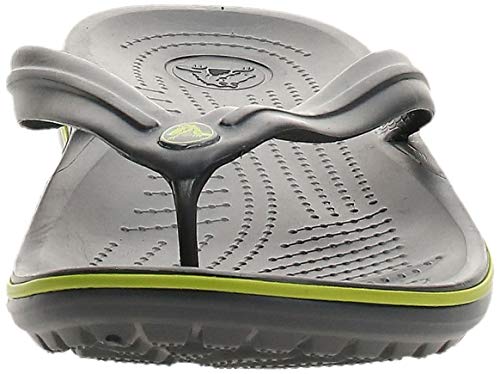 Crocs Crocband Flip, Unisex Adulto, Graphite/Volt Green, 41/42 EU