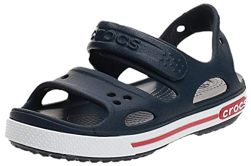 Crocs Crocband II Sandal Kids, Sandalias Unisex Niños, Azul (Navy/White), 28/29 EU